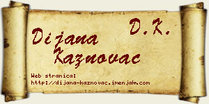Dijana Kaznovac vizit kartica